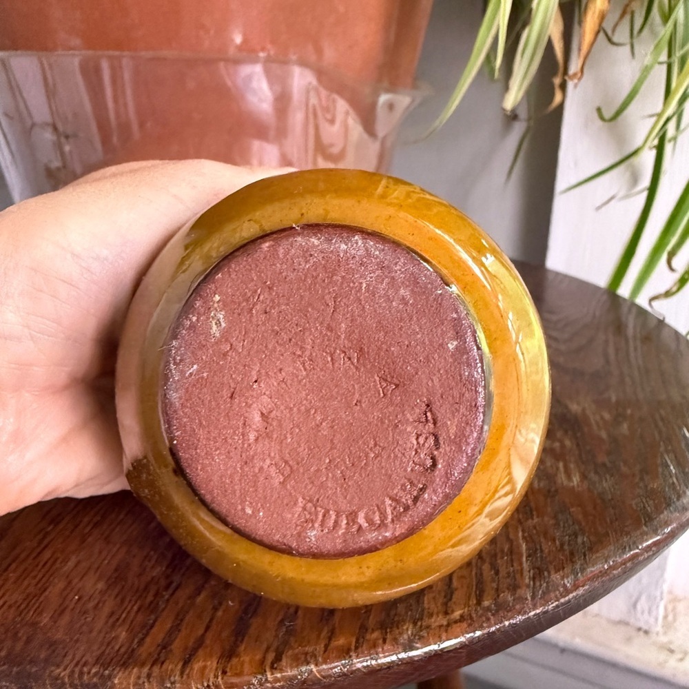 Handcrafted Brown Ceramic Face Jar - Picture 7 of 12